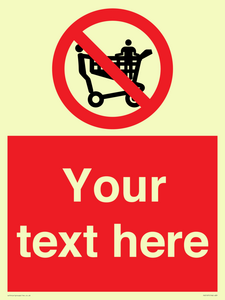 Custom No Climbing on Trolley Sign